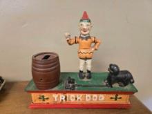 Cast Iron Trick Dog Bank