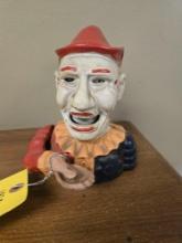Cast Iron Clown Bank