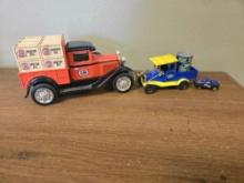 Liberty Classics Clark Motor Oil Ford Model A Bank, Oxford Diecast Zep Truck and AA/GS Truck