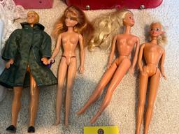 Vintage Barbies with Accessories and Cases