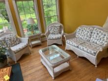 (5) Piece Wicker Set