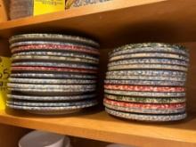 (28) Spongeware Plates