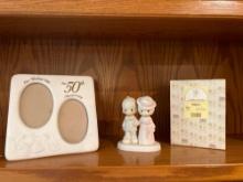 God Bless Our Family Precious Moments and 50th Wedding Anniversary Frame