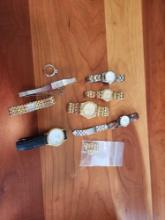 Stainless Steel and Leather Watches, Costume Ring
