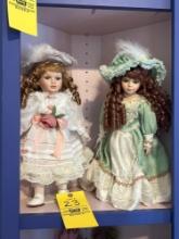 (2) Porcelain Dolls