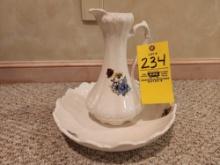 Vintage Floral Bowl and Pitcher