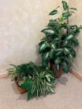 Artificial Plants with Baskets