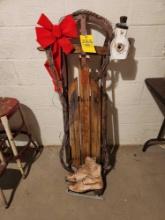 Wooden Sled Decor