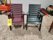 (2) Youth Poly Outdoor Chairs