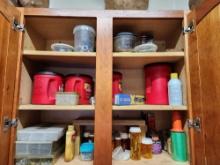 Contents In Cabinets and On Counter