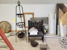 Three Teir Planter, Bench, Bird Houses