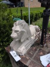 Cement laying lion lawn ornament