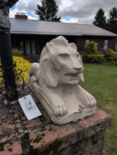 Laying Lion cement lawn ornament
