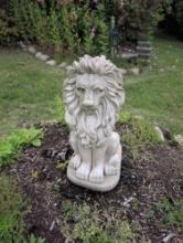 Sitting Lion cement lawn ornament