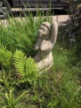 Mermaid cement lawn ornament