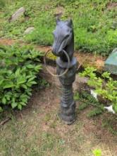 Cast iron hitching post