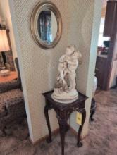 Modern side table with Child figure, hallway and foyer decor