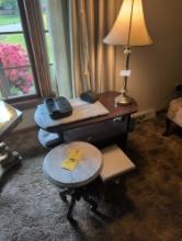Side stand, Victorian marble top plant stand, lamp