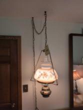 Hand painted swag lamp