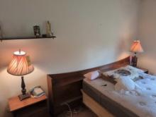 Pair of modern composite lamps