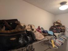 Group of ladies handbags and purses,