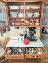 Contents of Kitchen cabinet and appliances