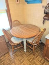 Modern dinette table with 3 chairs