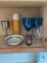 Glassware, crystal servers, dishes, plates