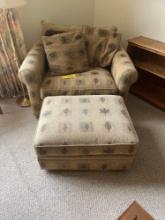 Large chair with foot ottoman