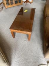 Glass top coffee table