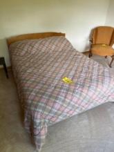 nice wood frame twin bed