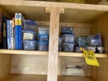 large lot of screw, nails, books, misc supplies