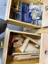 tap and die set, wood , containers, misc