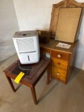 desk, stand, dehumidifier, microscope