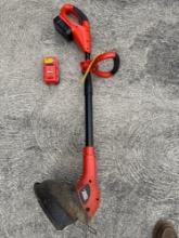 black and decker weed whacker with 2 batteries