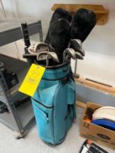 Golf clubs and bag