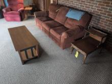 Modern 3 piece non matching end tables and coffee table