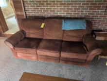 Recliner and 3 cushion vintage sofa