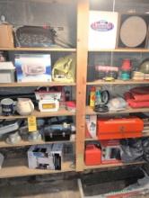 Contents of cellar room telescope, tool box, lunch box, electronics and coolers