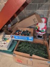 Santa blow mold, Christmas ornaments, lights and more