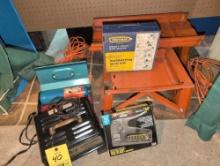 Battery Charger, staple gun, ramp, cords