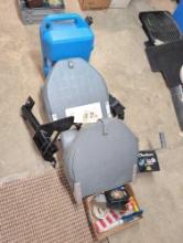Water jug, boat seats, car trailer hitch, boat winch
