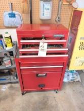 Craftsman stack tool box with assorted wrench sets and hand tools