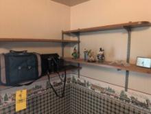 Tackle box, binoculars, superman pez, wall art