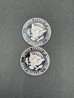 (2) 2004 Silver Proof Half Dollars d-cam