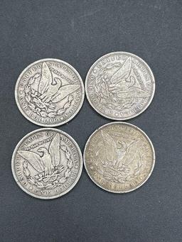 (4) pre 1921 Morgan dollars