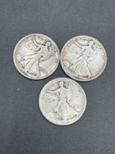 1917 1918 1919 Walking Liberty halves