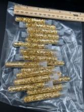 (20) gold flake tubes