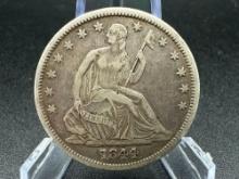 1844o Seated Liberty Half Dollar