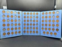Partial Lincoln Head Cent Book including 1909 VDB